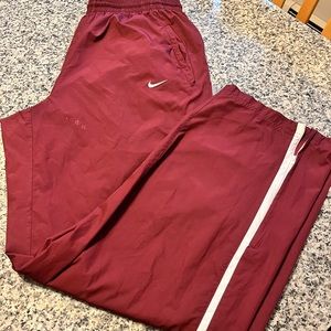 Red Nike Straight Leg Track Pants Men’s Large